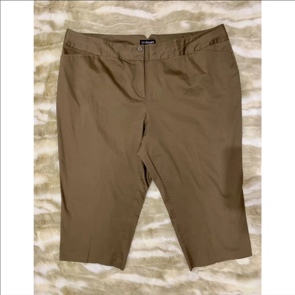 LANE BRYANT Brown Capri Dress Pants